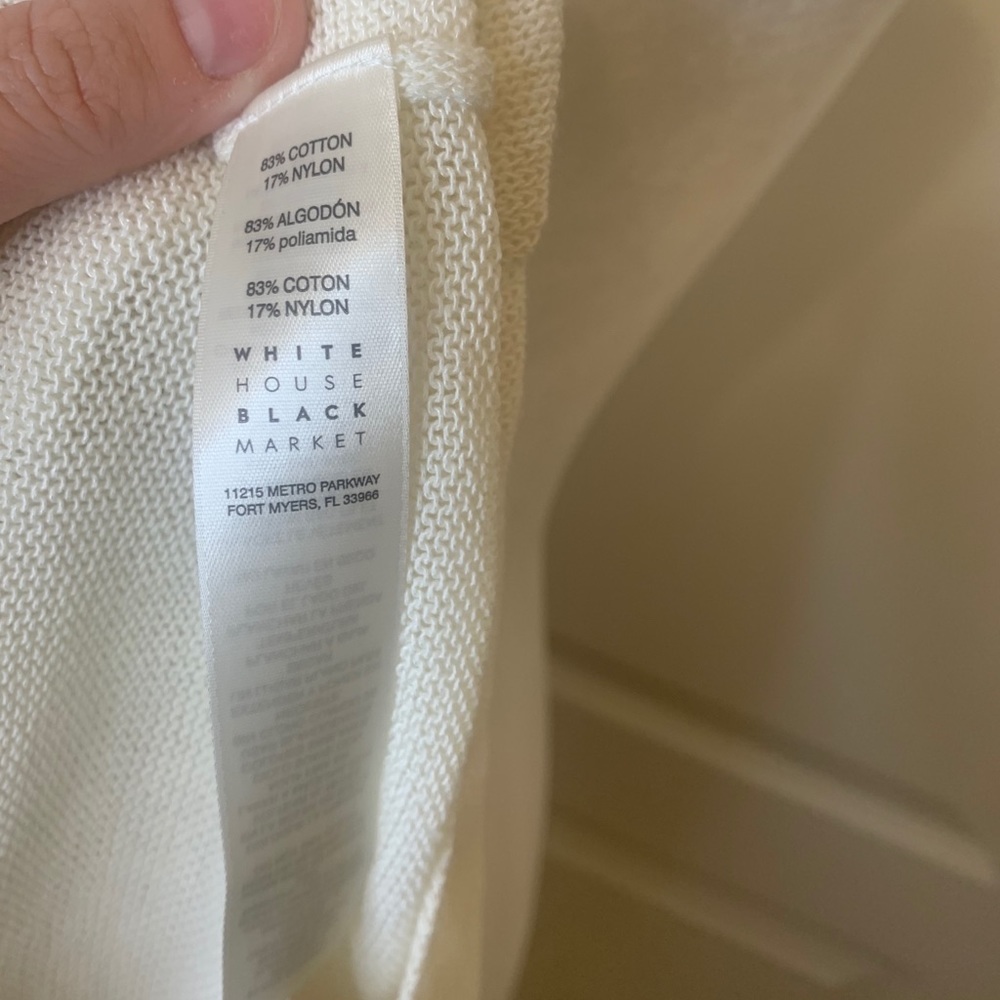 WHBM V-NECK EMBELLISHED PULLOVER SWEATER - Picture 10 of 10